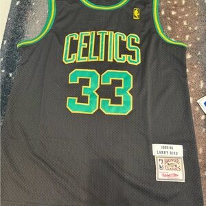 Mitchell & Ness Celtics Black and Green Jersey